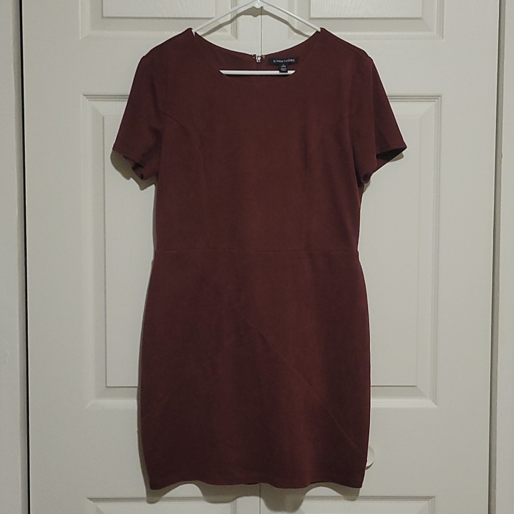 41 Hawthorn Bowie Faux Suede Dress Petite